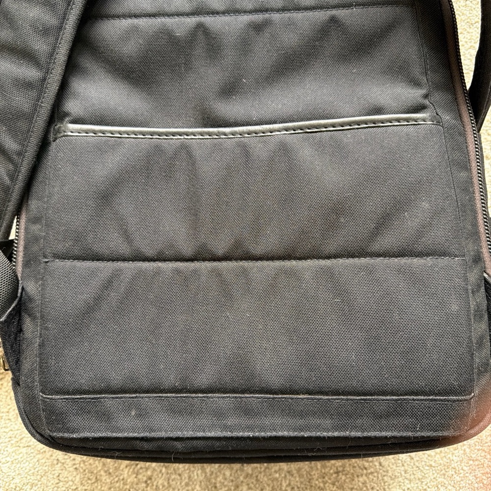 Filson Dryden Backpack Black Dark Navy Laptop Bag 1000D Nylon Leather Handle - Picture 4 of 16